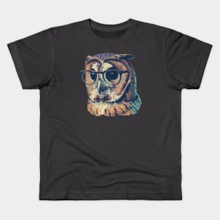 Barn Owl Brainiac: The Wise-Guy Spectacled Tee Kids T-Shirt